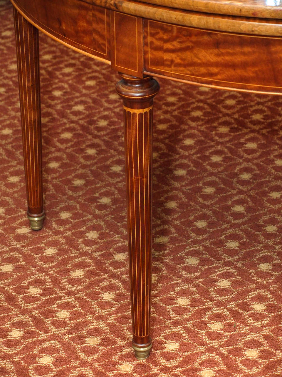 French Exceptional Early 19th Century Inlaid Demi-Lune