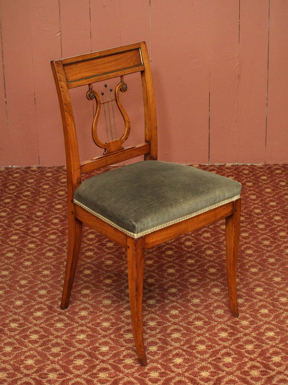 Hand-Carved Ten French Directoire Style Dining Chairs