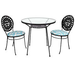 Retro Mid Century Iron Bistro Set