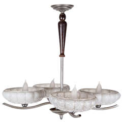 Vintage Mid-Century Modern Pendant Light with Four Lights