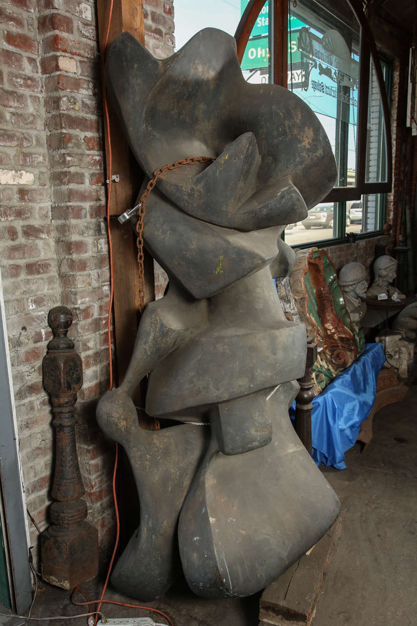 Large Bronze Abstract Sculpture Signed 'Firschein' 1