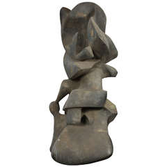 Large Bronze Abstract Sculpture Signed 'Firschein'