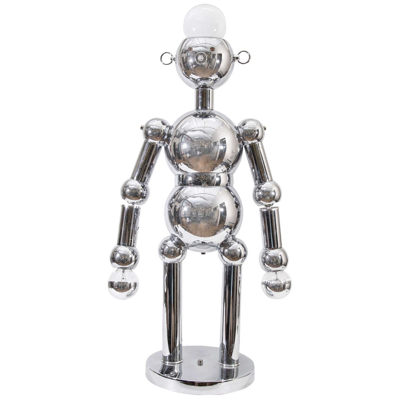 A Mid Century Chrome Torino Robot Lamp