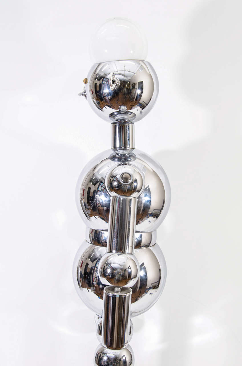 A Mid Century Chrome Torino Robot Lamp In Good Condition In Astoria, NY