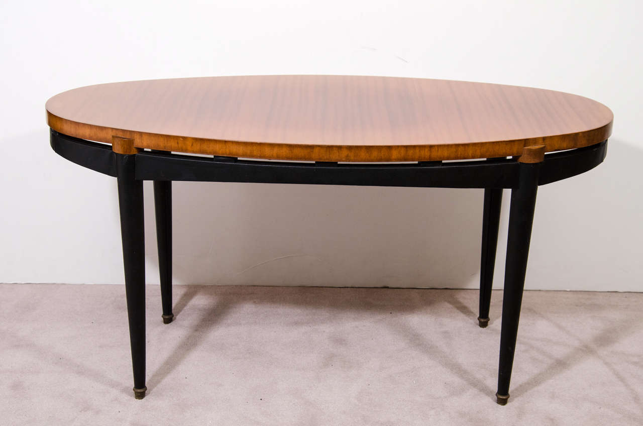 MId Century Oval Occasional Table in the Style of Pierre Guariche In Good Condition In New York, NY