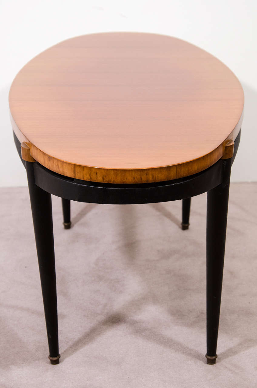 Wood MId Century Oval Occasional Table in the Style of Pierre Guariche