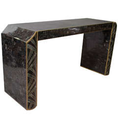 Midcentury Tessellated Console Table by Maitland Smith