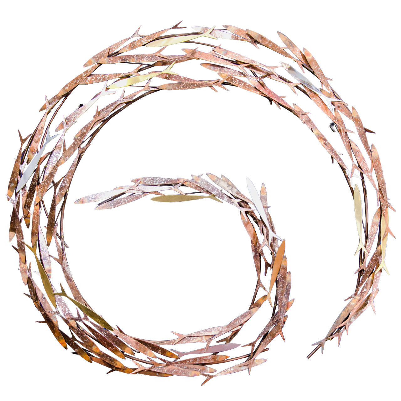 Mid Century Curtis Jere School Of Fish Wall Sculpture At 1stdibs Mid Century Curtis Jere School Of Fish Wall Sculpture