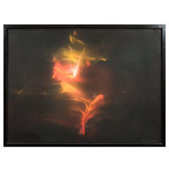 Earl Reiback Kinetic Lightbox Sculpture w/ Lucite Stand