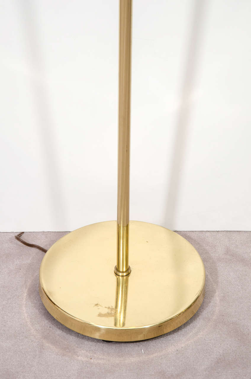 Mid Century Brass Reading Lamp with Adjustable Height at ...