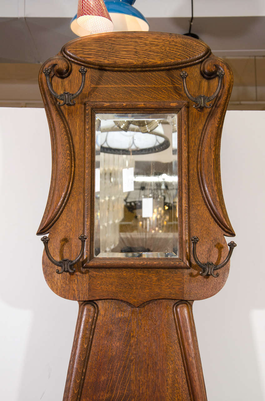 Antique ChairForm Victorian Oak Hall Tree at 1stDibs antique hall tree