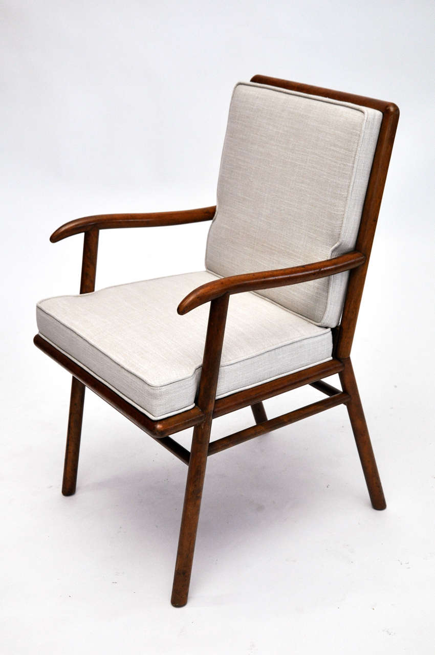 Pristine set of 4 dining chairs by T.H. Robsjohn-Gibbings For Widdicomb