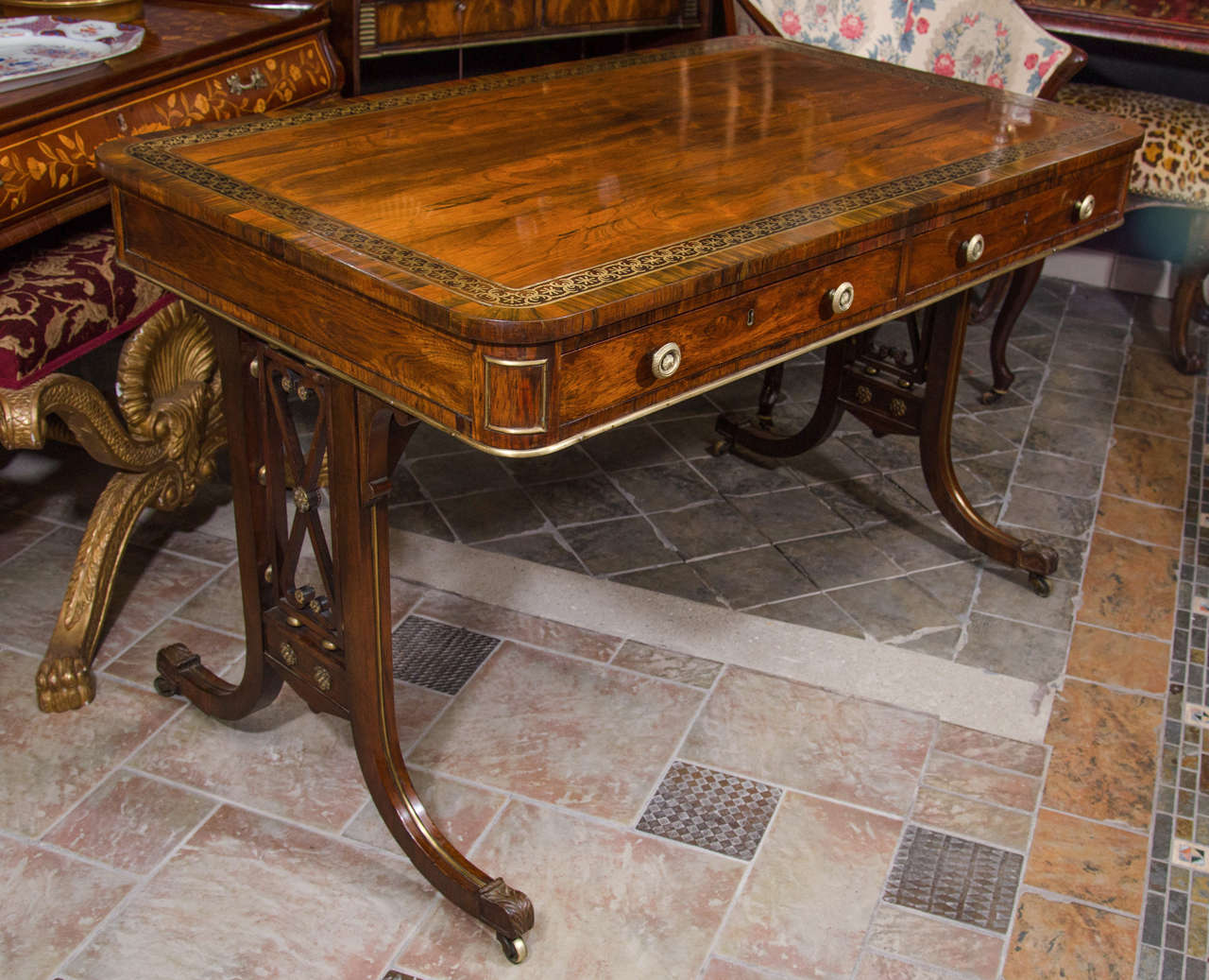 Fine Regency Library Table