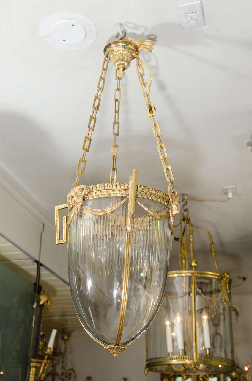 Art Deco Bronze Hall Lantern