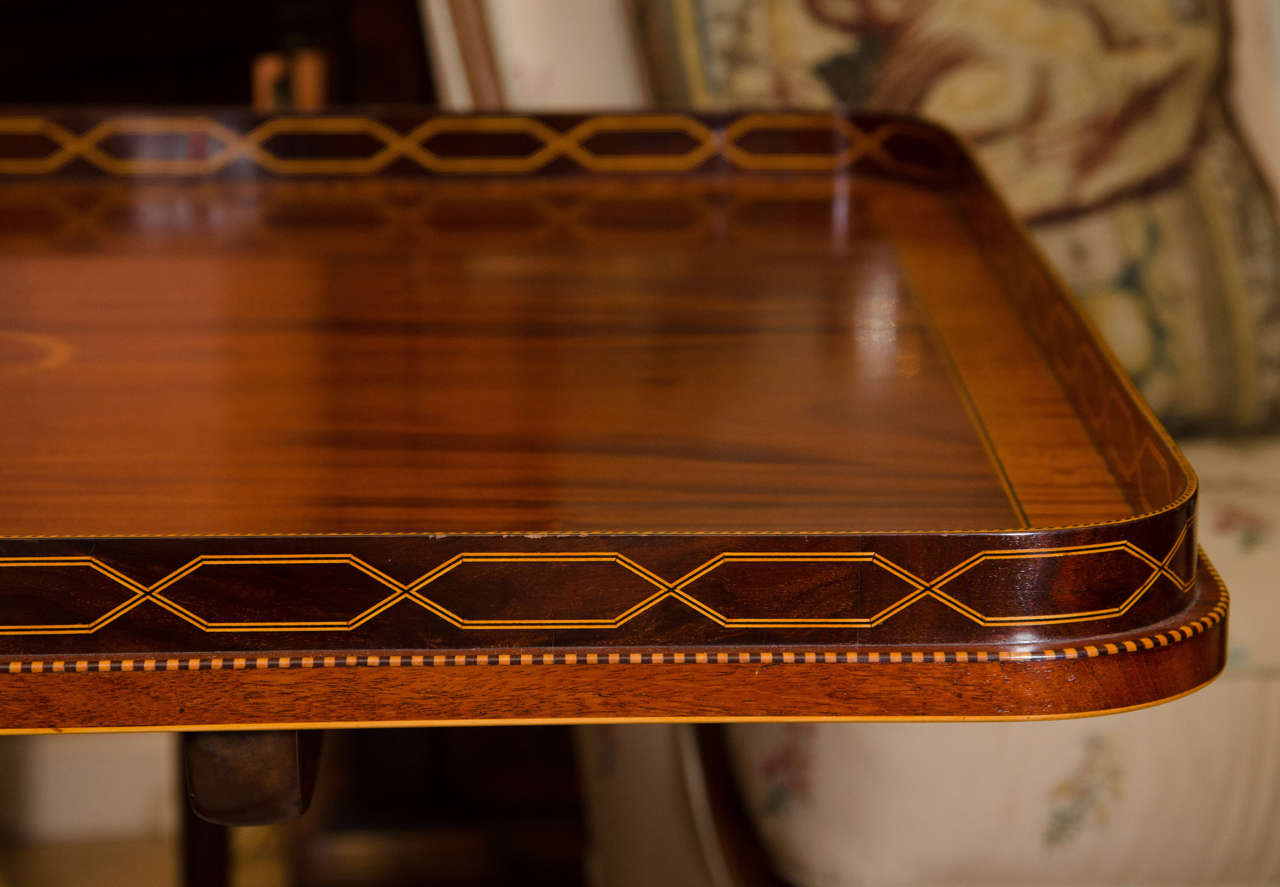 19th Century Very Fine Regency Inlaid Centre Table
