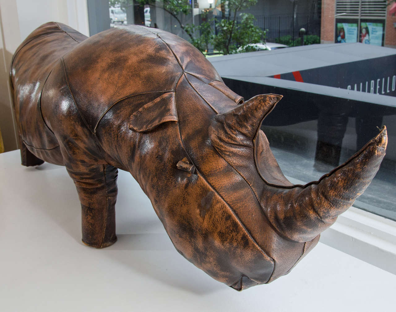 Leather rhinoceros by Abercrombie and Fitch.