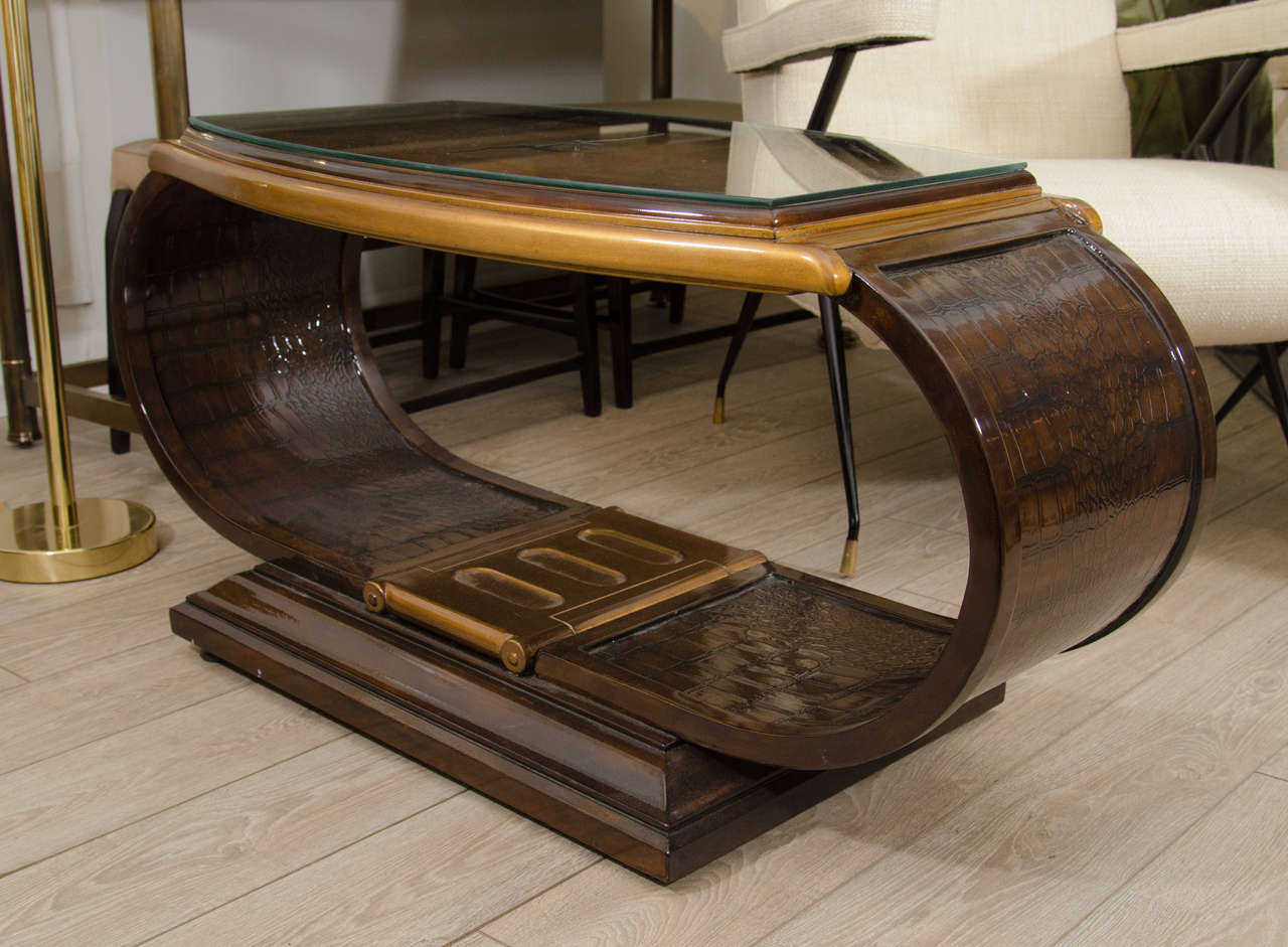 Lacquered Wood Watch Form Coffee Table At 1stdibs Lacquered Wood Watch Form Coffee Table