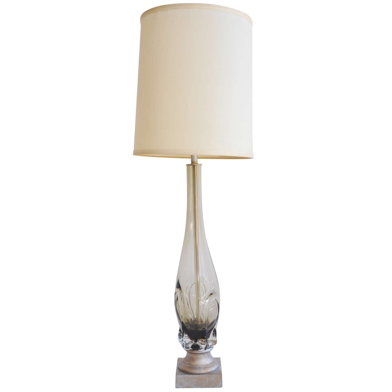 Smoke Murano Glass Table Lamp