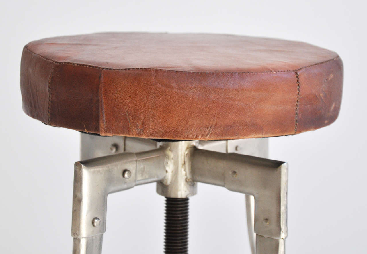 Industrial Leather Stools 1