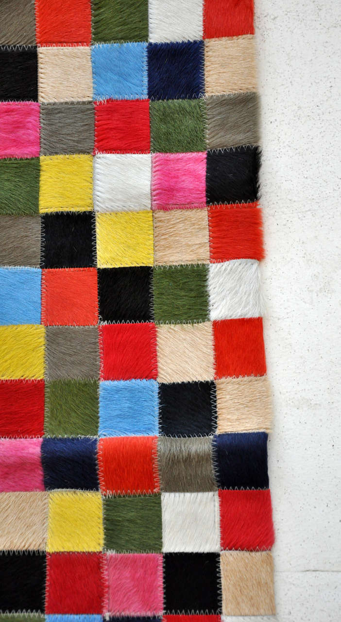 Patchwork Cowhide Rug For Sale 3