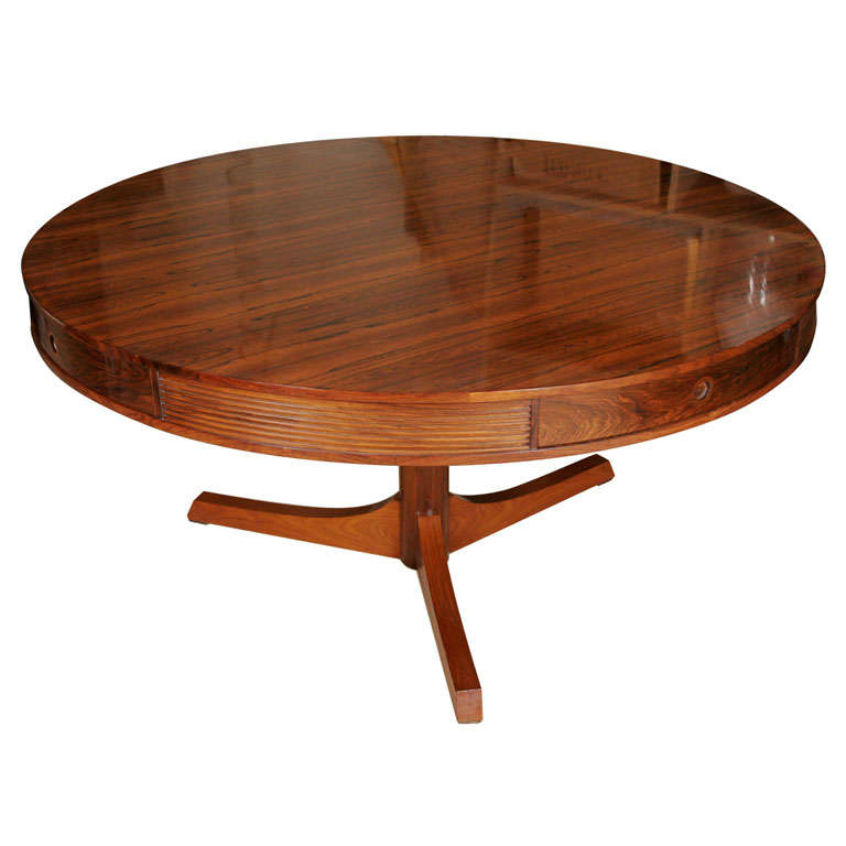 Robert Heritage circular rosewood centre table, England circa 1950 For Sale