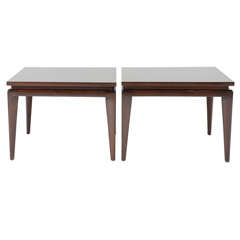 Vintage Pair of Knife Edge Leg Lamp Tables by Erwin-Lambeth