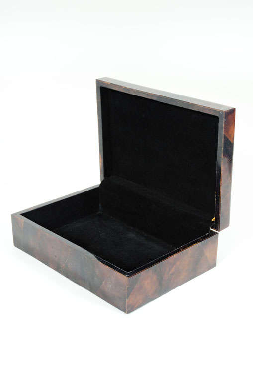 Resin Faux Tortoise Shell and Wood Jewelry Box