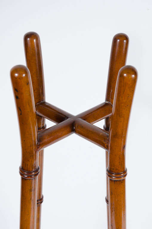 Brass Ice Bucket on Faux Bamboo Stand by MaitlandSmith at 1stDibs