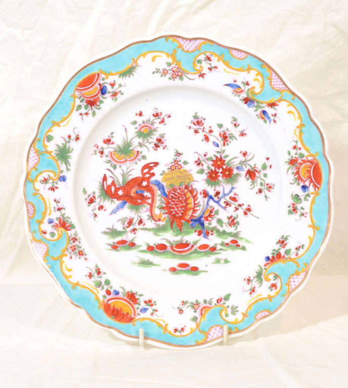 A Set of 6 Dishes: 3 Pairs of Chamberlain's Worcester Jabberwocky  Dishes