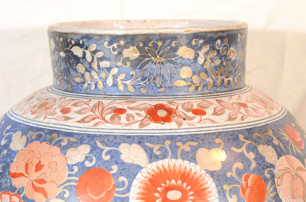 A Pair of  Large Imari Temple Jars In Excellent Condition In Katonah, NY