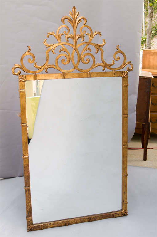 Gilded Iron Palladio Wall Mirror