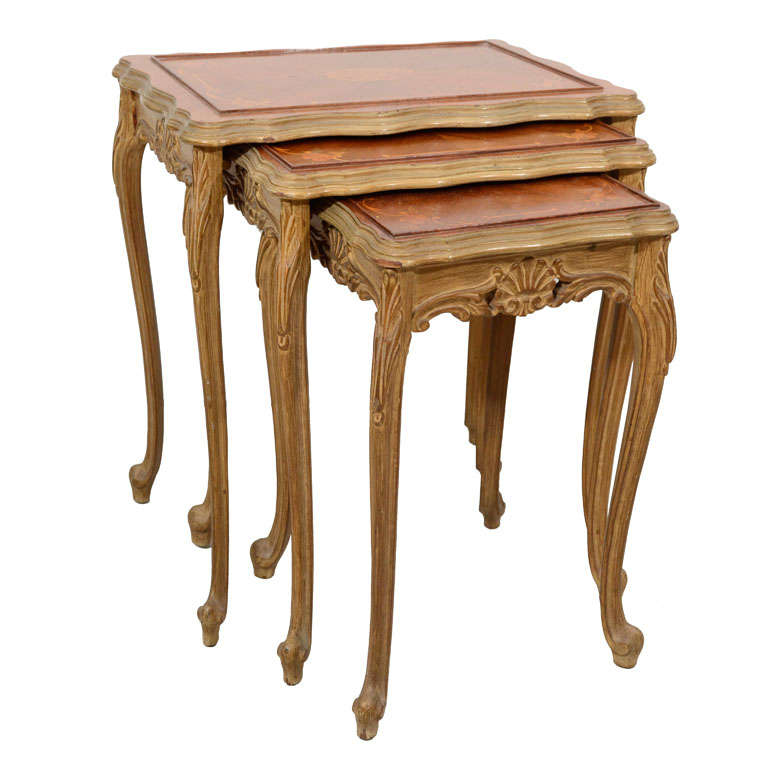 A Set of Three Stacking Tables For Sale