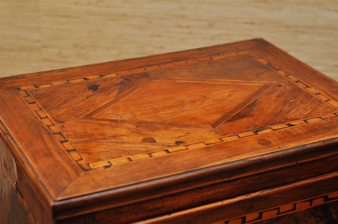 Italian Chest with Geometric Inlay For Sale 2