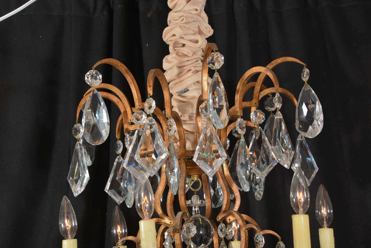 French Eighteen-Light Crystal Versailles Chandelier For Sale