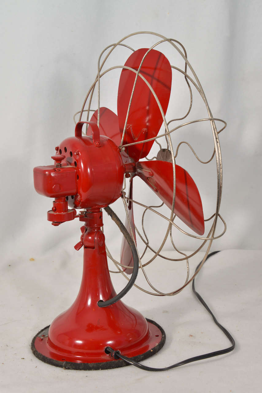 Iron 1930s Robbins and Myers Table Fan