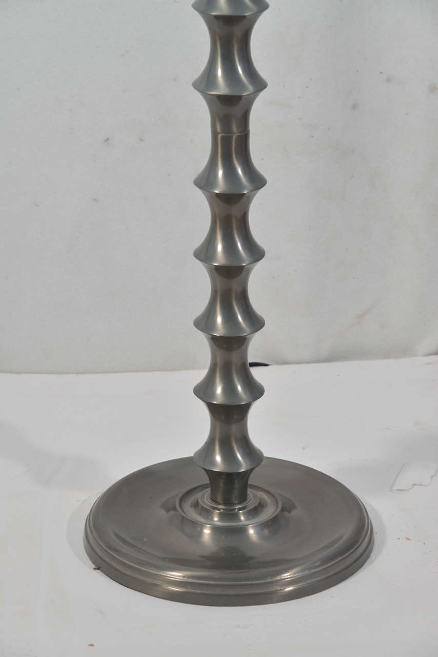 American Pewter, Bamboo Design Floor Lamp