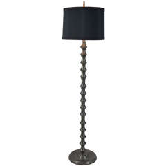 Vintage Pewter, Bamboo Design Floor Lamp