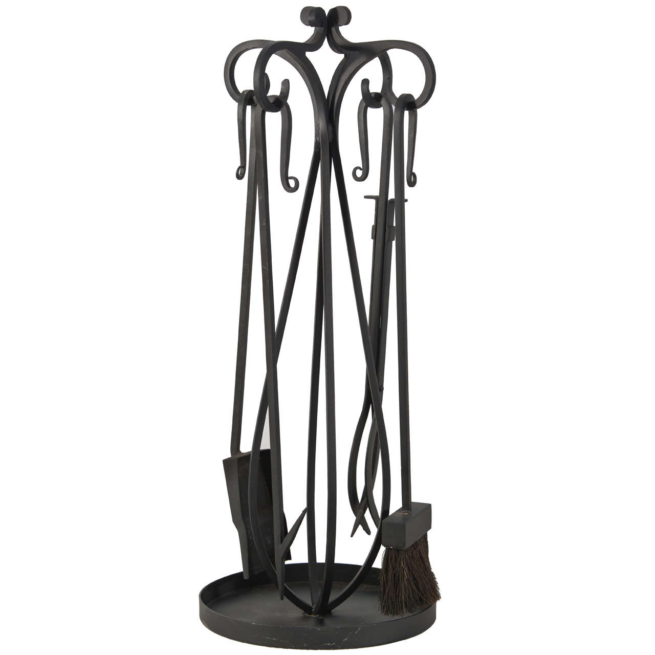Hand Wrought Iron Fireplace Tools at 1stDibs