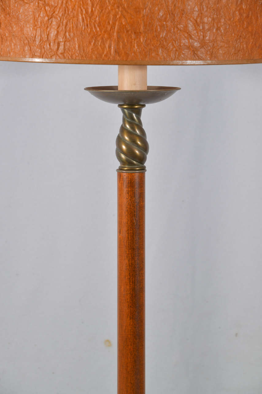 Wooden, Art Deco Floor Lamp at 1stdibs