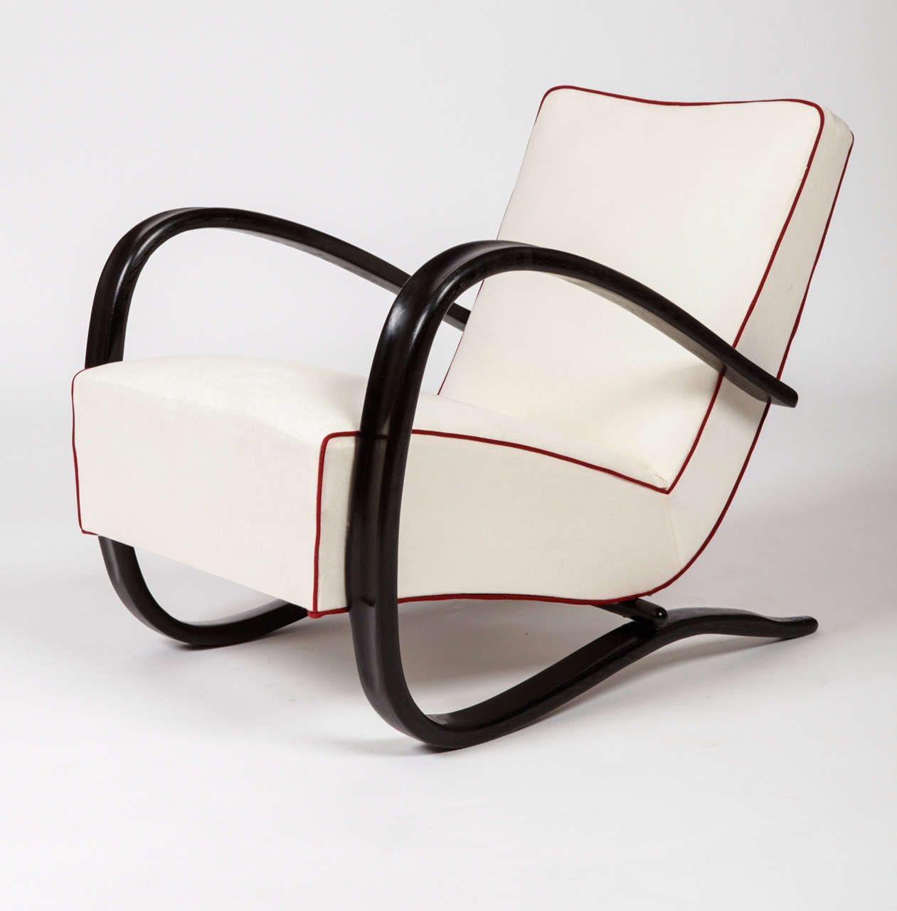 Art Deco Halabala Jindrich Pair Of Lounge Chairs Model N. H269 By Thonet