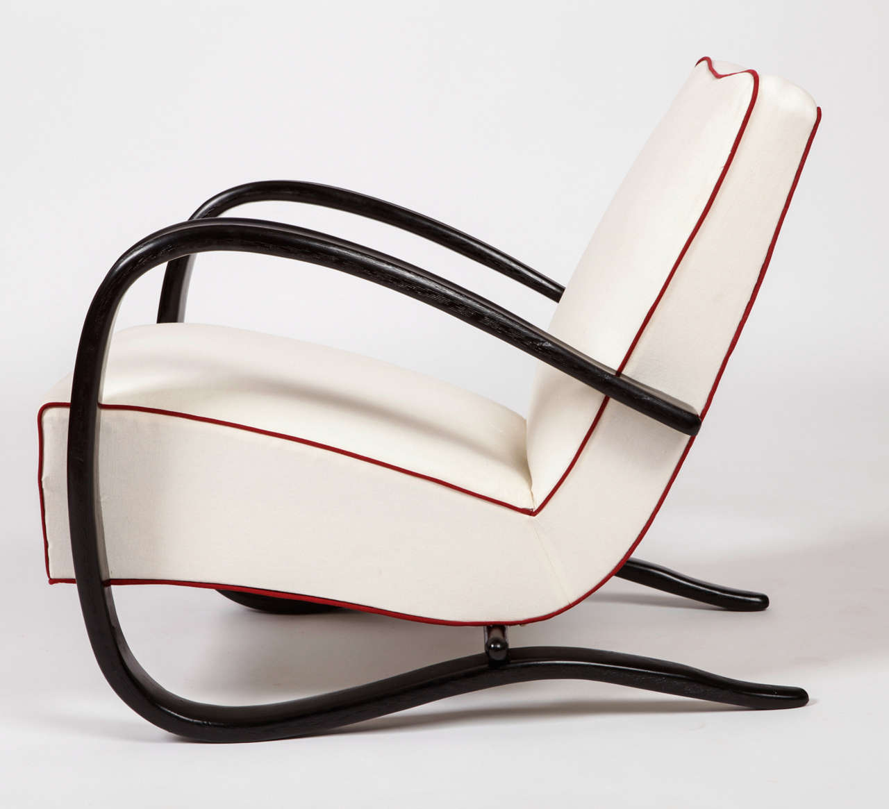 Italian Halabala Jindrich Pair Of Lounge Chairs Model N. H269 By Thonet