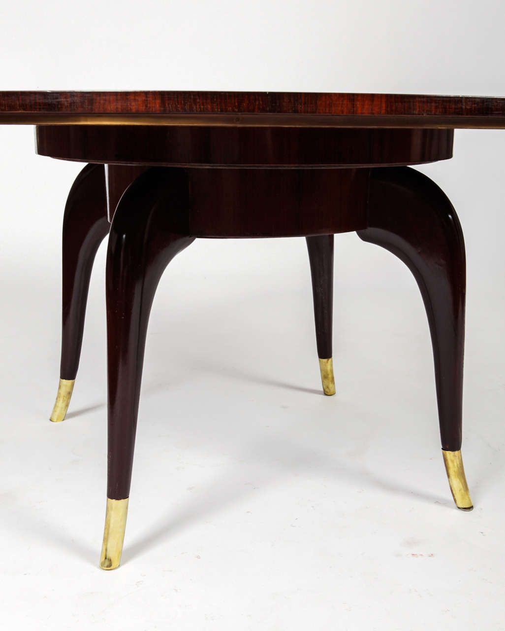 Mid-Century Modern Rare Large Round Mahogany Coffee Table Attributed to Paolo Buffa, 1940 For Sale
