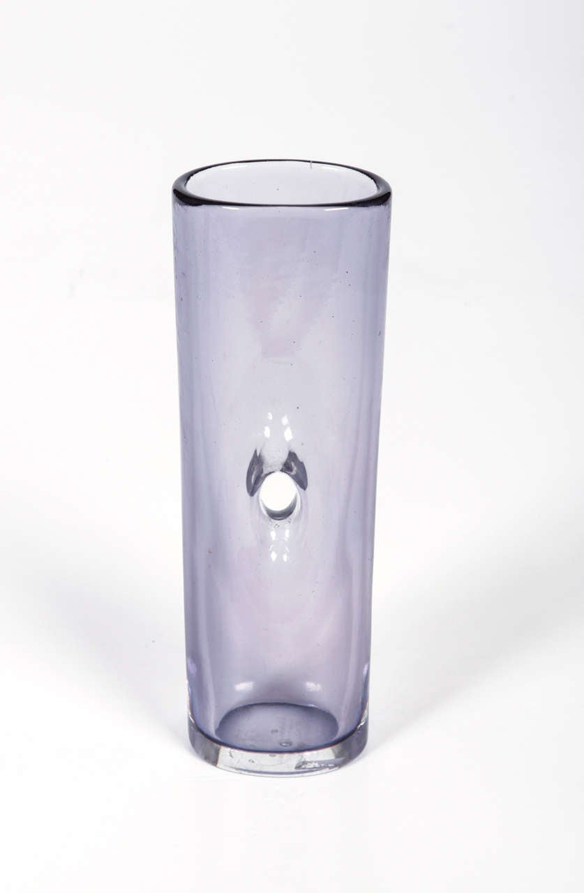 Rare FORATO glass vase designed by FULVIO BIANCONI for Venini circa 1950;(4518 model of the Venini red 
catalogue). Acid stamped “venini murano ITALIA
These rare serie of vases of Bianconi was inspired to a 