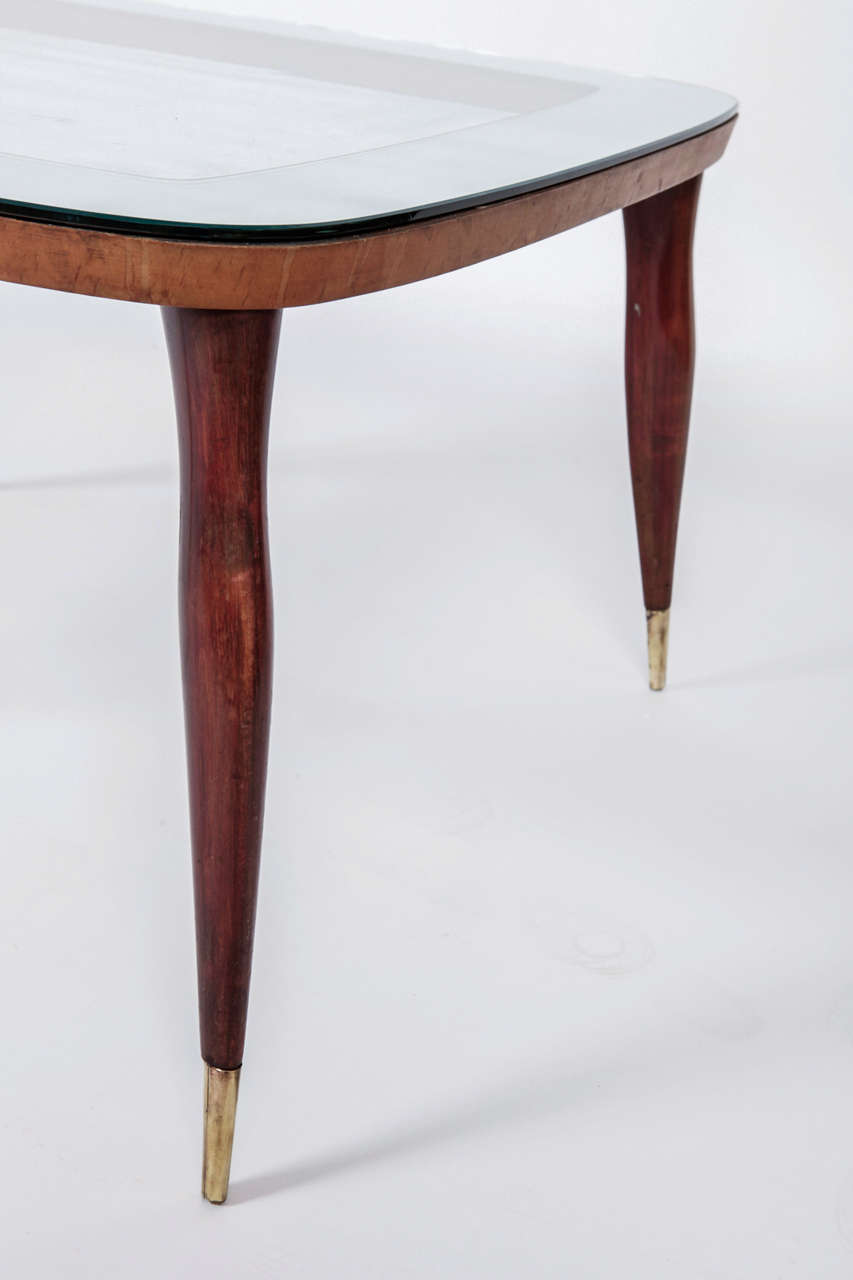 Italian Extremely Fine attr. Guglielmo Ulrich Mirrored Coffee Table