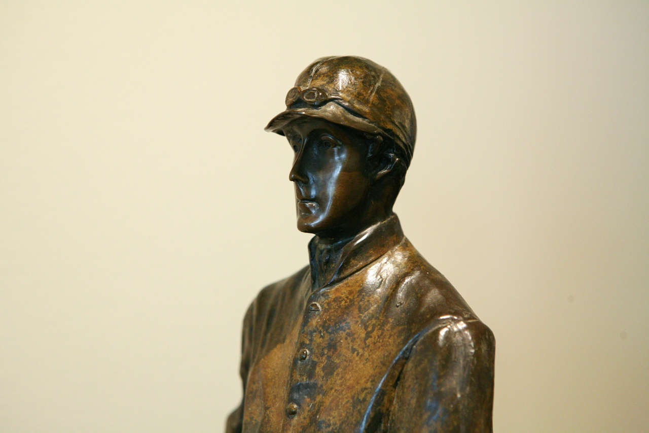 French 19th century Bronze Sculpture Horse and Rider For Sale