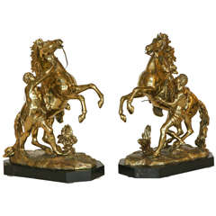 Gilt Bronze Marly Horses