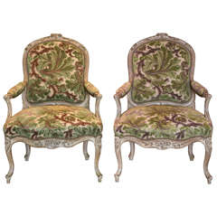 Vintage Pair of 19th century Louis XV style French Chairs