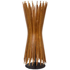 1960s Midmodern Danish Stick Wood Lamp