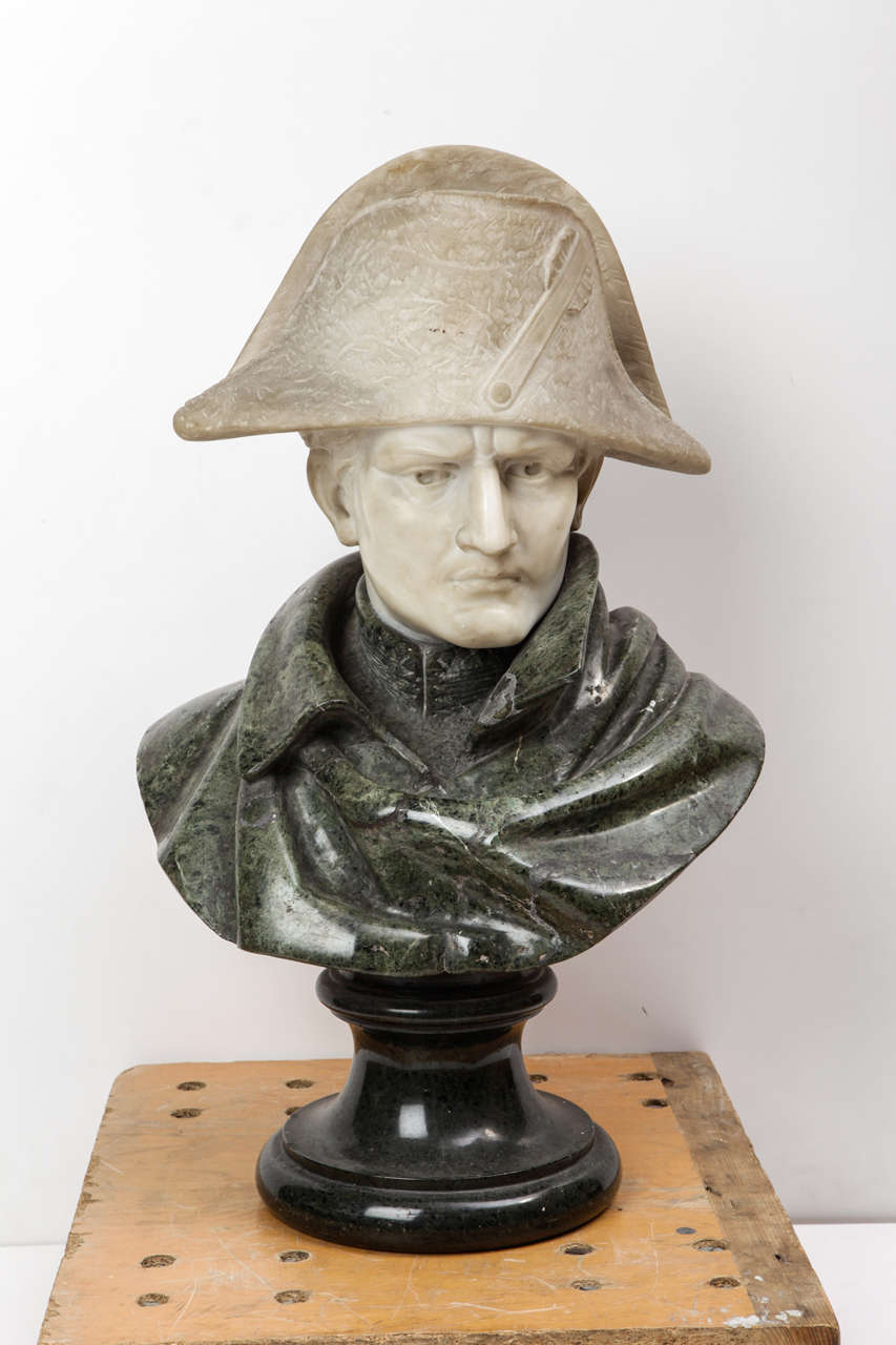 19th century marble bust of Napoleon Bonaparte.