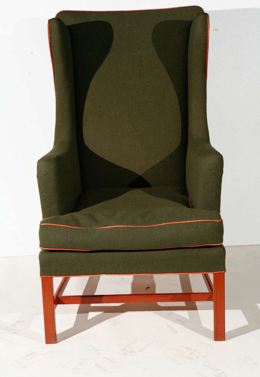 Kaare Klint Wingback Chair In Good Condition In Los Angeles, CA